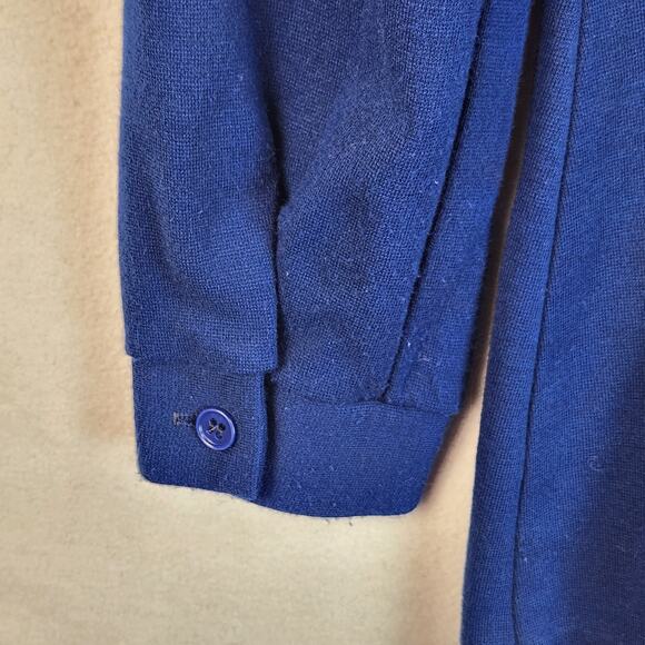 Vintage Russ Merino Wool Caridgan with Patch Pockets Pointed Collar Woman’s SZ L - Picture 8 of 13